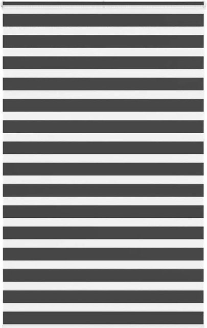 vidaXL Doppelrollo Day & Night Schwarz aus Polyester B/H: 150 x 230 cm - Bild 1