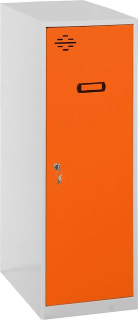 PROREGAL Schließfachwürfel AMEGO Spind Garderobe mit Schließfach in Orange-Grau, H x B x T: 91,5 x 40 x 50 cm - Bild 1