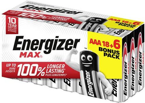 Energizer Max AAA Micro Alkaline Batterien 1,5V 24er Pack - Bild 1