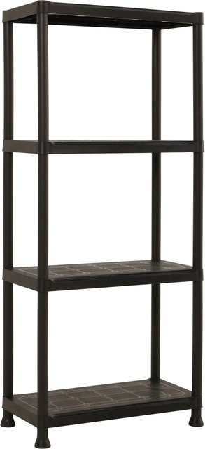 OBI Kunststoffregal XS-60 Schwarz, H x B x T: 135 x 60 x 30 cm - Bild 1
