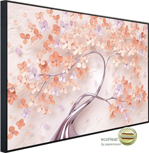 papermoon EcoHeat Infrarotheizung mit Blumenmuster in Bunt, Matt-Effekt, mit App-Steuerung und WLAN - Bild 1