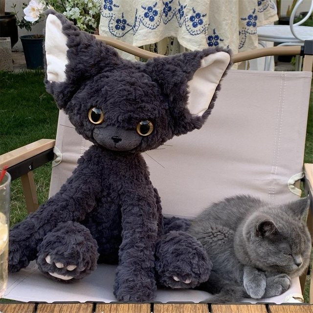 Swag Cool Devon Rex Katze, Plüschtier, Schwarz - Bild 1