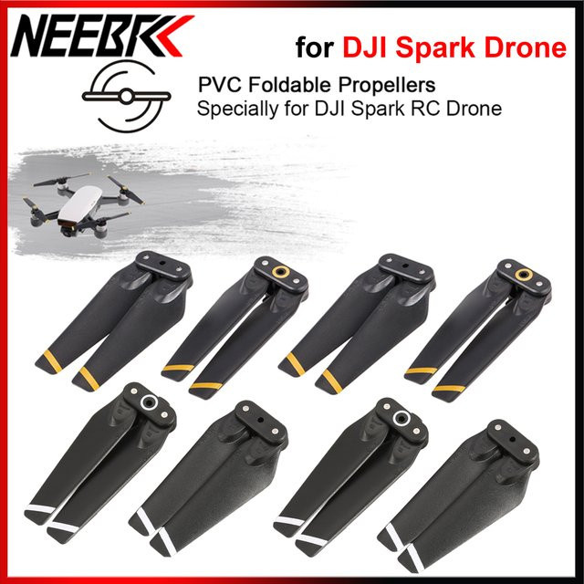 DJI Spark Drohne Zubehör: Faltbare Karbonfaser-Propeller mit Schnellverschluss in Schwarz oder Weiß (4/8 Stück) - Bild 1