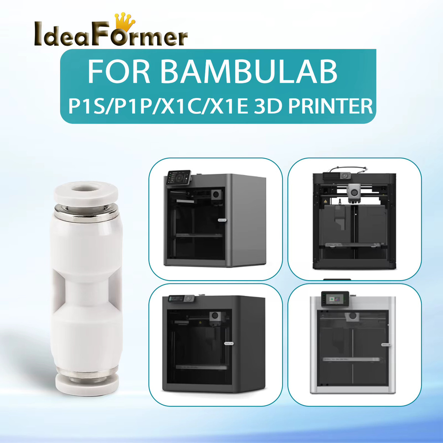 Bambu Lab PTFE Rohr Anschluss Pneumatischer Filament Splitter für 1,75mm Filament passend für P1P P1S X1 X1C X1E A1 in Weiß - Bild 3