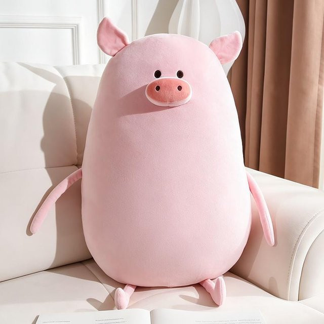 Yiran toy Schwein Plüschkissen, rosa, 70cm - Bild 1