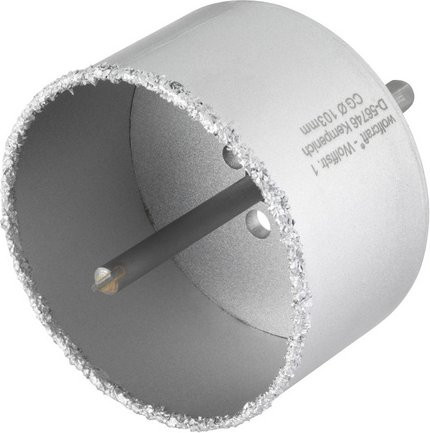 Wolfcraft Lochsäge mit Hartmetallspitze in Silber, Durchmesser: 103 mm - Bild 1