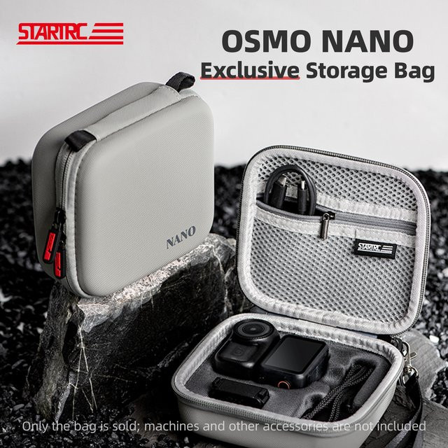 DJI Osmo Nano Tragbare Aufbewahrungstasche aus PU-Leder in Grau - Bild 1