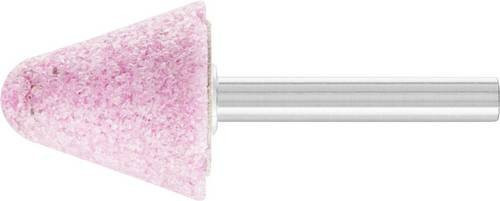 PFERD Schleifstift Kegel A30 für Stahl und Stahlguss, Durchmesser: 25 mm, Schaft-Durchmesser: 6 mm, Farbe: Pink, 10 Stück - Bild 1