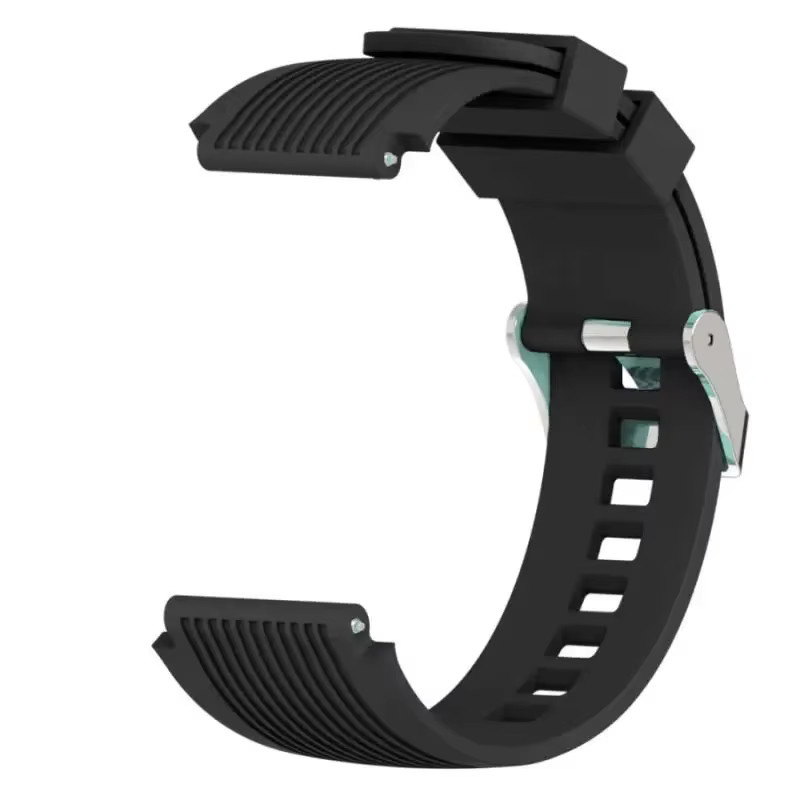 OPPO Uhrenarmband Silikon, Schwarz, Unisex, 20mm, 22mm - Bild 2