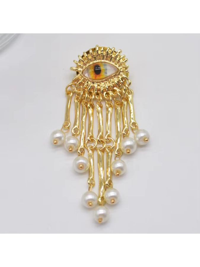 i-Remiel Augenbrosche Vintage, Perle, Gold, Unisex - Bild 1