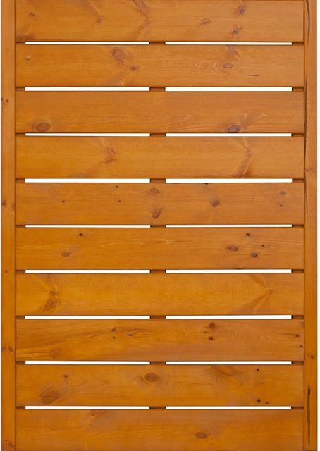 Sichtschutzzaunelement Faro aus Kiefernholz von Andrewex, lackiert, Braun, B: 130 cm, H: 90 cm - Bild 1
