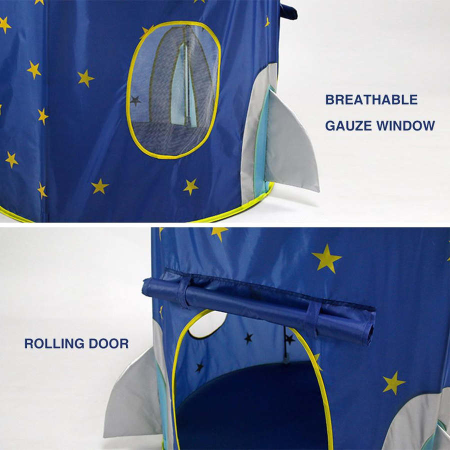 Igeteck Kinderspielzelt Spielzelthaus mit Tragetasche blau - Bild 5
