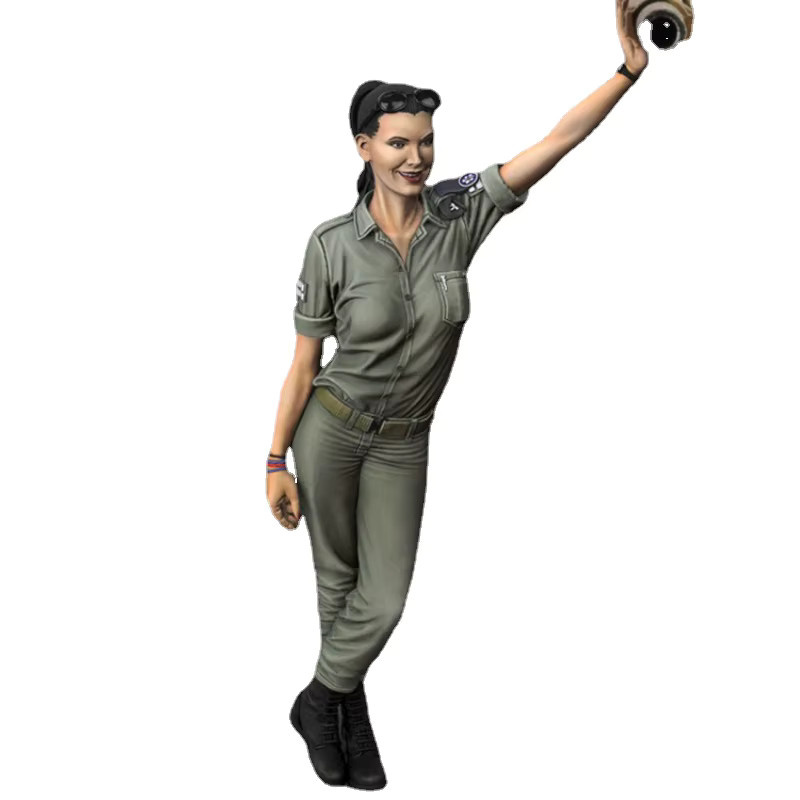 BAANFU Harz-Soldaten-Modellbausatz, israelischer weiblicher Soldat, Maßstab 1:35, unpainted - Bild 3