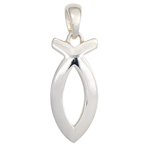 Colfem Anhänger Ichthys, 925 Silber, rhodiniert, Unisex - Bild 1