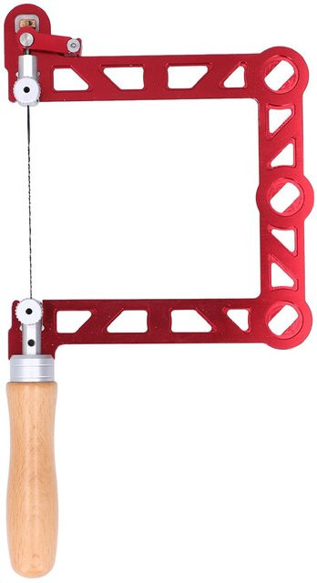 Mini-Laubsäge mit U-Form Holzgriff für Holz- und Metallbearbeitung, 5 Zoll, Weiß - Bild 1