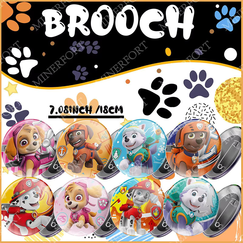 Paw Patrol Brosche, Kinder, rund - Bild 3