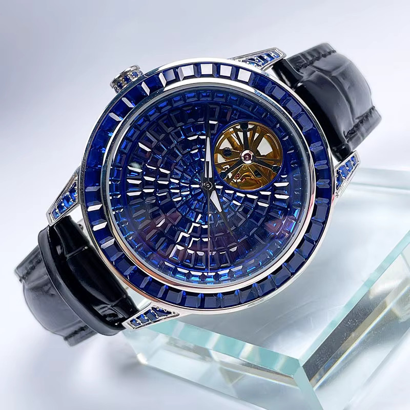PINDU Armbanduhr, Automatik, Diamantbesetzt, Saphirglas, Silber, Herren - Bild 2