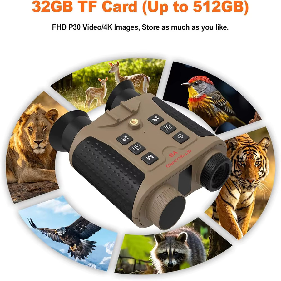 GTMEDIA 4K Nachtsichtfernglas mit 8X Digitalem Zoom und 32GB Speicherkarte inklusive Kopfband für die Jagd - Bild 4