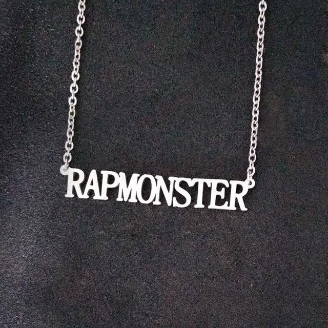 BTS Halskette, RM, Silber, Weiß, Unisex - Bild 1