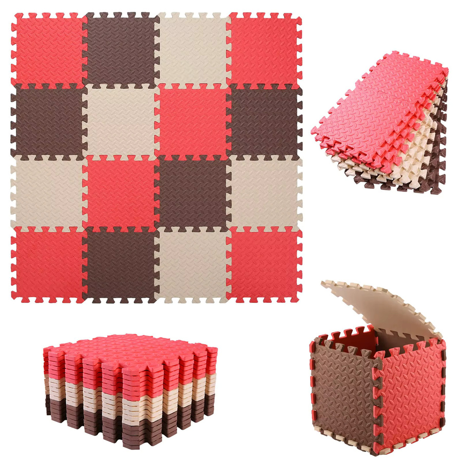 DHDH 16-teilige EVA-Schaumstoff-Spielmatte in Weiß, rutschfeste Puzzle-Matten für Kinder, B/B: 30 x 30 cm - Bild 6
