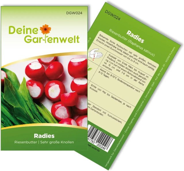 Deine Gartenwelt Radieschen Riesenbutter Gemüsesamen für den Garten - Bild 1