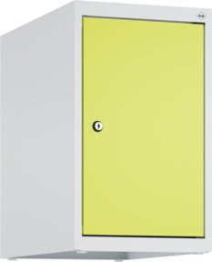 C+P Aufsatzschrank 7035/0024 mit Zylinderschloss und 1 Abteil, B/T/H: 50 x 30 x 50 cm, Lichtgrau/Clowngrün - Bild 1