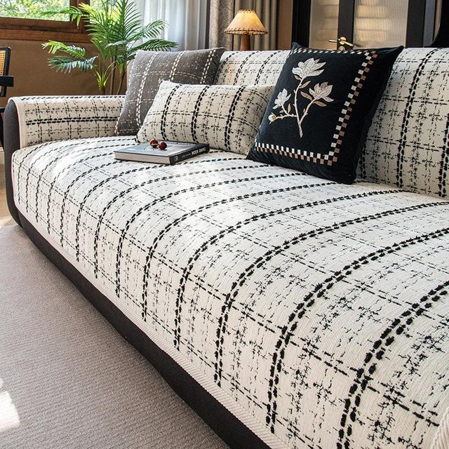 BC-Warm Home Chenille Sofakissen Bezug mit rutschfester Unterseite für alle Jahreszeiten, B/B: 70 x 70 cm - Bild 1