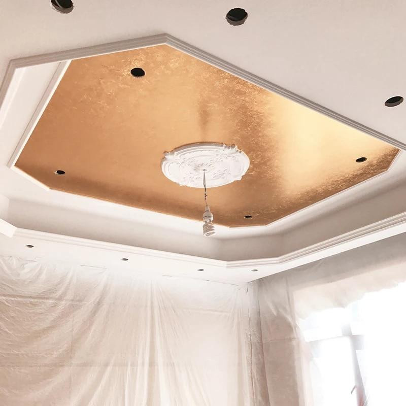 Anlina Blatt Gold und Silber Folienpapier für DIY Kunsthandwerk und Tortendekoration, 100 Blatt, Silber - Bild 1