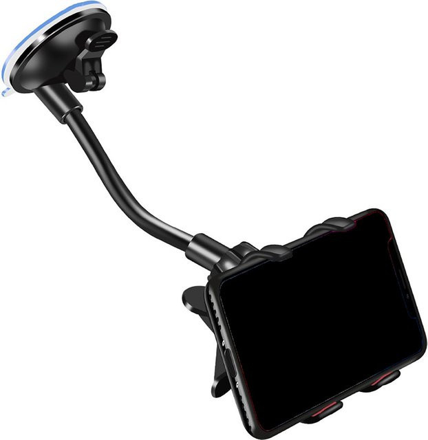 Universal 360 Grad rotierender Auto Telefonhalter mit Saugnapf für Windschutzscheibe und Dashboard in Schwarz - Bild 1