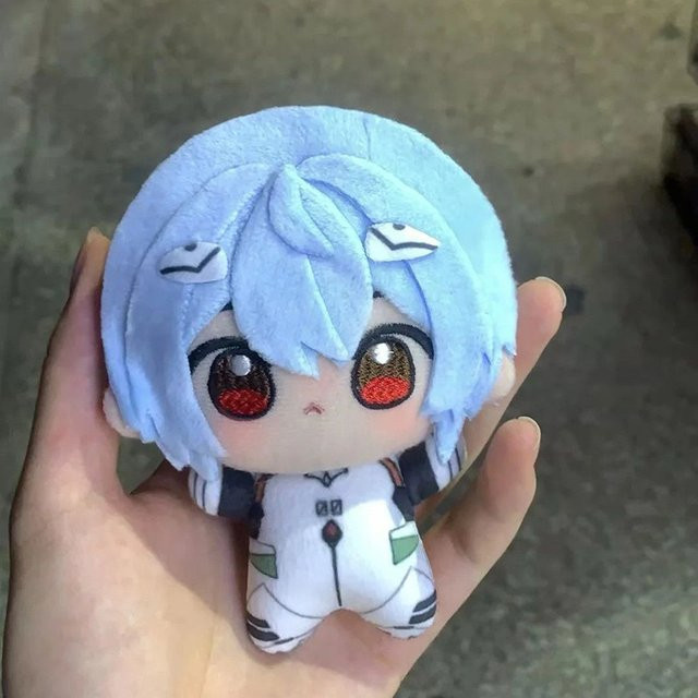 Bandai Neon Genesis Evangelion Rei Ayanami Plüsch-Schlüsselanhänger, Stofftier, 10cm - Bild 1
