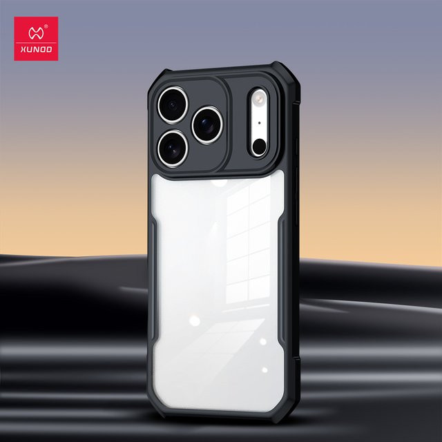 Xundd Schutzhülle für iPhone 17 Pro Max, iPhone Air 17 und iPhone 17 Pro mit Magnetring, transparent/schwarz, stoßdämpfendes Acryl und TPU - Bild 1