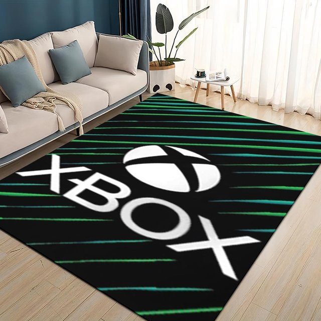 Karpetti Gaming Teppich mit Xbox Logo, Schwarz, B/B: 100 x 120 cm - Bild 1