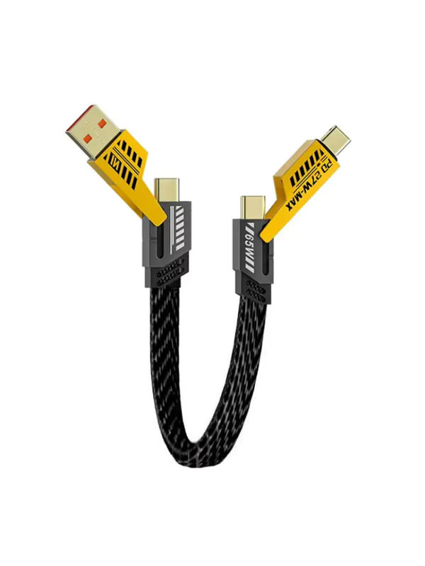 VIKEFON 4-in-1 Multi-USB-Datenkabel 65W PD Schnellladekabel mit Schlüsselanhänger für iPhone 15 14 Max, MacBook und Samsung Typ-C-Geräte - Bild 6