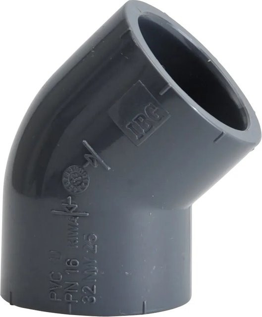 Setma PVC Winkel 45 Grad Biegung in Anthrazit und Grau - Bild 1