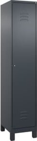 C+P Spind Classic PLUS Garderobenschrank mit 1 Abteil und Füßen, Anthrazitgrau, H x B x T: 195 x 40 x 50 cm - Bild 1
