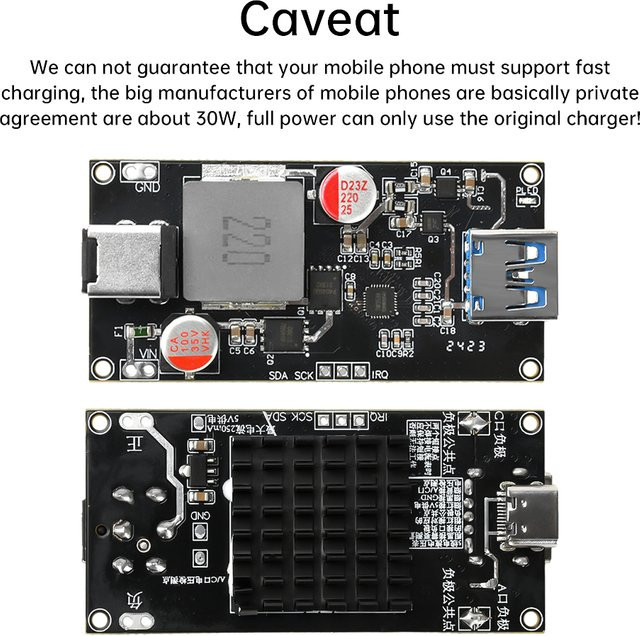 Gaqqee Multiprotokoll-Desktop-Schnelllademodul 140W in Schwarz mit USB-C und USB-A, unterstützt QC5.0 QC4.0+ PD FCP SCP - Bild 1