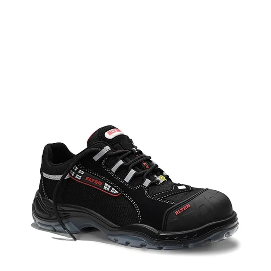 Elten Sicherheitshalbschuh Senex Pro ESD S3 in Schwarz-Rot mit Cordura und Textil, Größe 46 - Bild 2