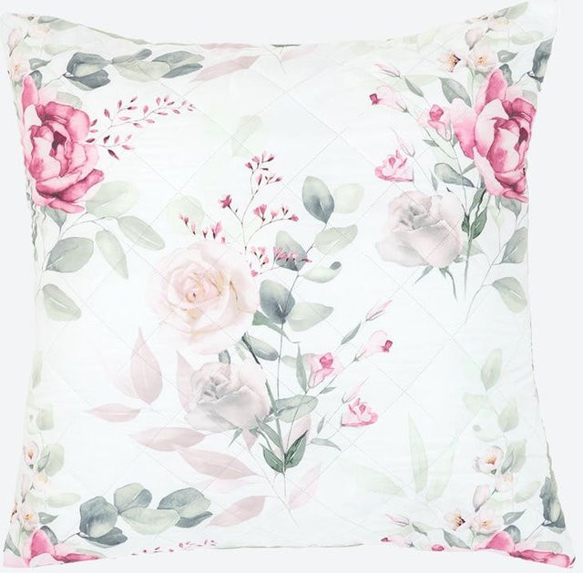 Steppkissen aus Mikrofaser und Polyester in Grün und Multicolour, B/T/H: 80 x 80 x 80 cm - Bild 1