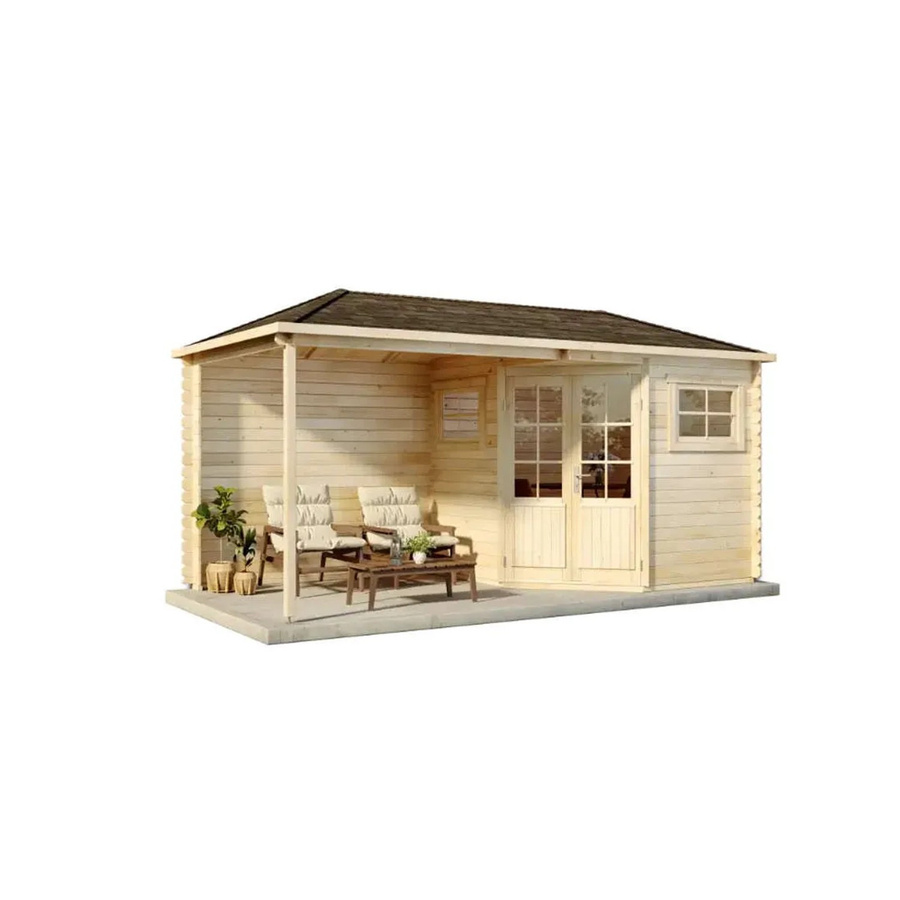Alpholz Gartenhaus Franz-28 Walmdach Unbehandelt B: 525 cm, T: 275 cm, H: 257 cm - Bild 2