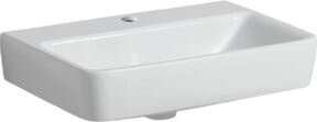 Geberit Waschtisch Renova Compact aus Keramik, weiß, rechteckig, Breite: 55 cm, ohne Überlauf und mit mittigem Hahnloch - Bild 1