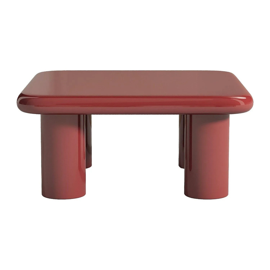 Couchtisch Tamisda Vente-unique in Bordeaux Rot, Design Wohnzimmertisch aus MDF, Breite: 90 cm, Tiefe: 41 cm - Bild 2