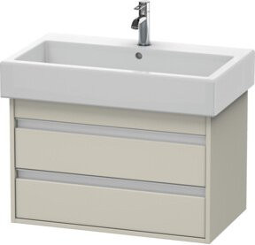 Duravit Waschtischunterschrank Ketho in Tau Beige mit 2 Schubkästen, wandhängend, B/T/H: 75 x 44 x 48 cm - Bild 1