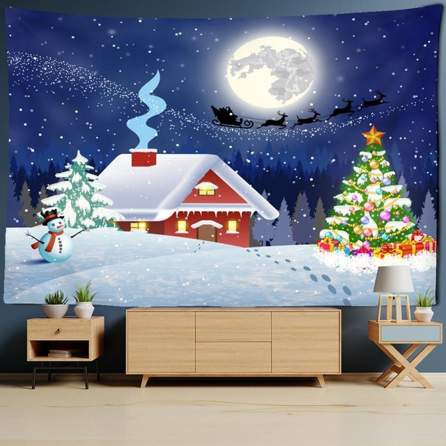 Binchi Outdoor Equipment Wandteppich Sonnenaufgang Wald im Bohème-Stil, Mehrfarbig, B/H: 95 x 70 cm - Bild 1