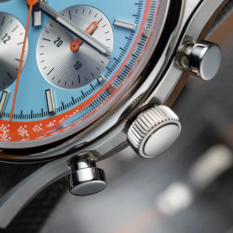 Proxima Chronograph, Herren, Edelstahl, Handaufzug, 39 mm, Blau - Bild 3