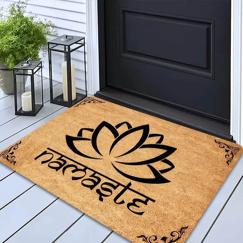 VIKAMA Lotus Zen Fußmatte rutschfest und maschinenwaschbar für Schlafzimmer, Küche oder Meditationsraum - Bild 3