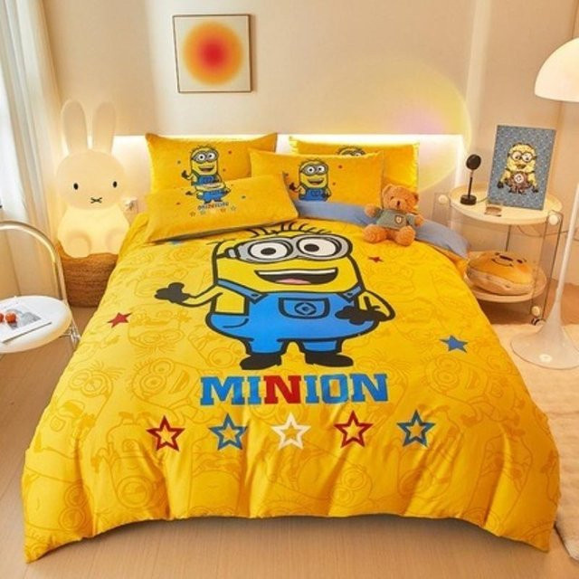 Lodestar Cartoon Minion Bettwäsche-Set für Kinder in Gelb mit Bettbezug und Kissenbezug aus Mikrofaser, B/H: 260 x 240 cm und 135 x 200 cm - Bild 1