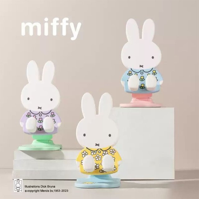 Miffy Original Handy-Ständer Kawaii faltbarer Tablet-Halter und Anime Figur als Desktop-Dekoration in Multicolor - Bild 1