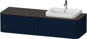 Duravit Waschtischunterschrank Happy D.2 Plus in Blau matt, Wandmontage, B/T: 160 x 55 cm - Bild 1