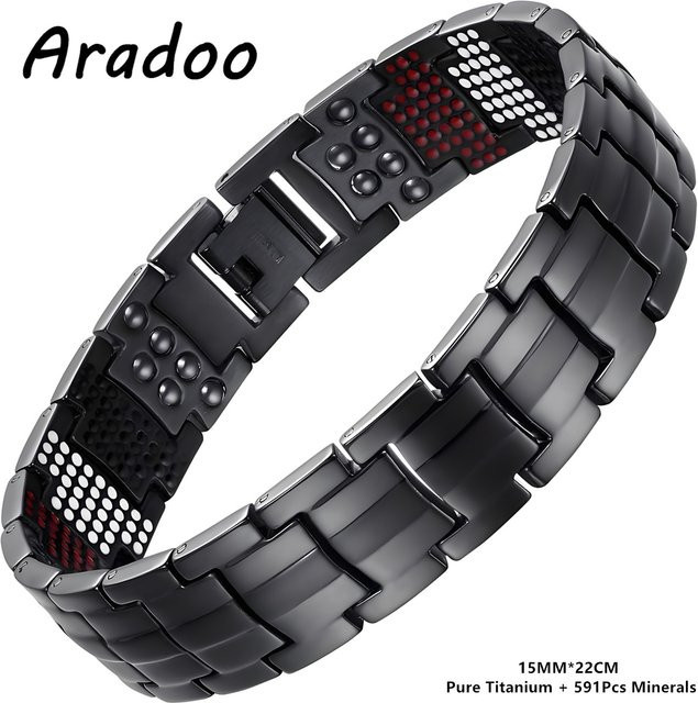 ARADOO Armband, Titan, Schwarz, Herren - Bild 1