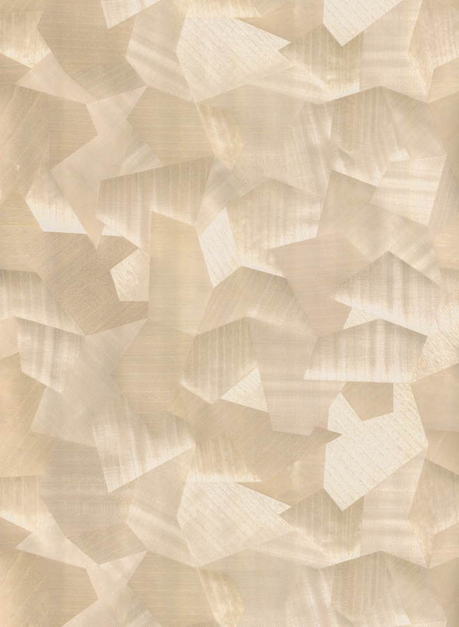 Nobilis Wallpaper Facettes MQT30 Tapete in Beige mit geometrischem Holzdekor und abstrakter Optik aus Vlies - Bild 1